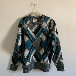 London Fog geometric sweater